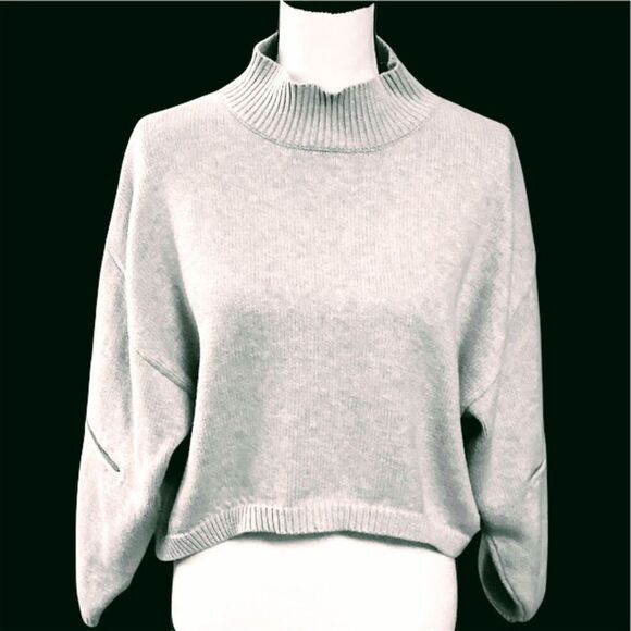 Asilio Fierce Warrior 100% Cotton Knit Zipp Detail Sleeves Sweater in Gray Large - Picture 1 of 10